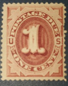 US J22, 1891 Postage Due, MHOG, Small Crease, Cat value -- $30.00