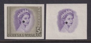 Rhodesia & Nyasaland, Scott 153 (SG 13), Imperf Plate Proofs