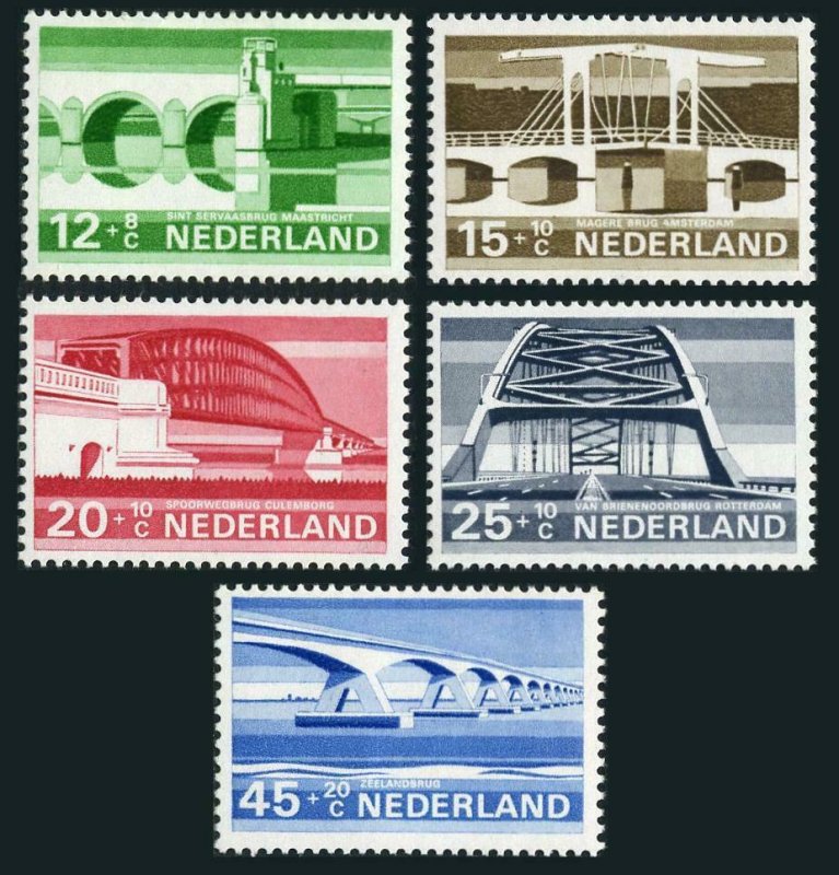 Netherlands B434-B438,MNH. Michel 894-898. Bridges 1968.