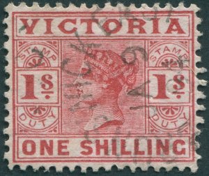 Victoria 1892 1s carmine-lake SG321b used