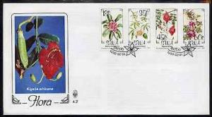 South West Africa 1990 Flora set of 4 on unaddressed illu...