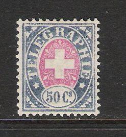 SWITZERLAND 1881 TELEGRAPH YVERT 4a 576CA