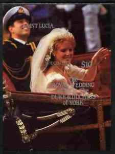 St Lucia 1986 Royal Wedding (Andrew & Fergie) $10 m/s...