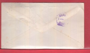 25 cen airmail rate to KOREA with receiver Canada cover 1958