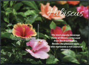 Marshall Islands Flowers Stamps 2020 MNH Hibiscus Flower Flora Nature 1v S/S