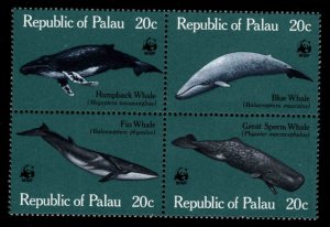 Palau US Trust Territory Scott 24-27 = 27a MNH**  Whale block