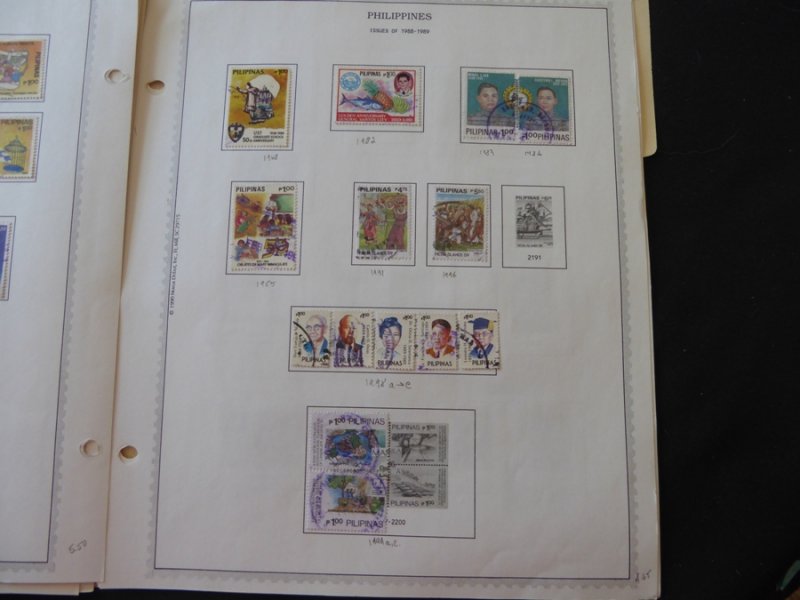 Philippines 1978-1991 Stamp Collection on Album Pages