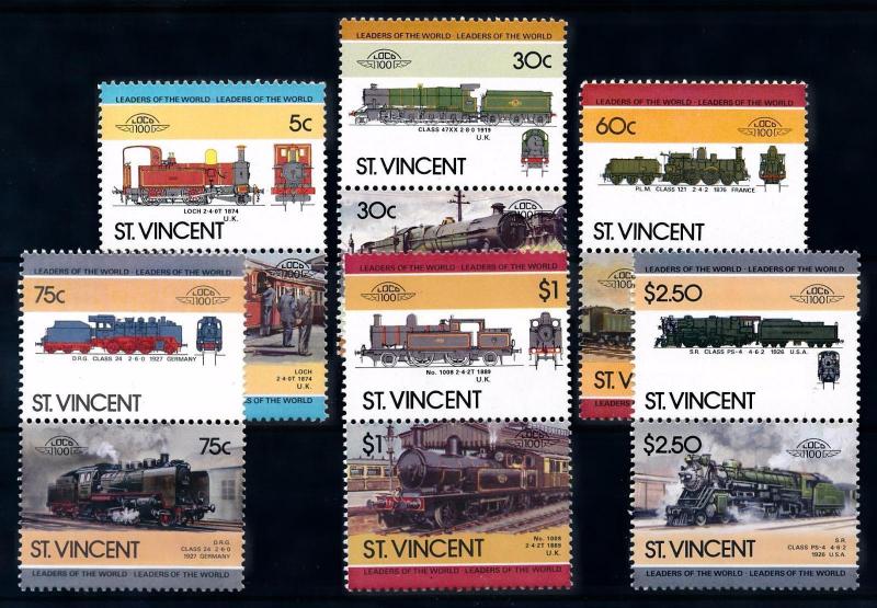 [63351] St. Vincent 1985 Railway Train Eisenbahn Chemin de Fer  MNH