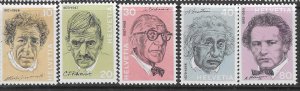 Switzerland #546-550 Famous People set complete  (MNH) CV $3.65