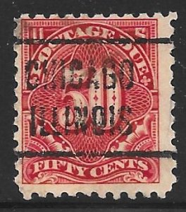 USA J58: 50c Numeral, Chicago precancel, used, F