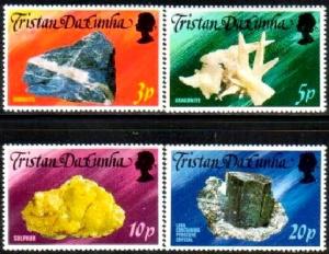 4 Various Local Minerals, Tristan Da Cunha stamp SC#239-242 MNH set
