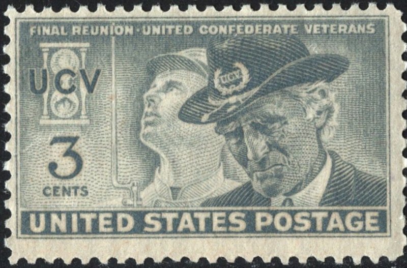 SC#998 3¢ United Confederate Veterans Single (1951) MNH