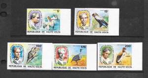 BIRDS - BURKINA FASO #368-9,C212-14 IMPERFS (SET 2) MNH