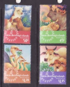 Cocos (Keeling) Is.-Sc#319-22- id8unused NH set-Animals-Birds