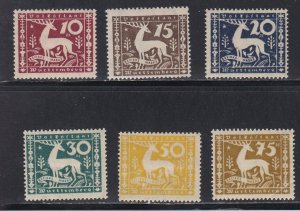 Wurttemberg # O53-58, Stag, Hinged, 1/2 Cat..