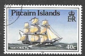 PITCAIRN ISLANDS SG321 1988 40p SHIPS FINE USED