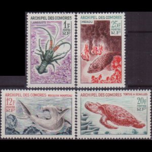 COMORO IS. 1965 - Scott# 63-6 Marine Life Set of 4 NH