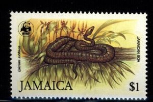 Jamaica  Scott 594  Boa Snake ,Orchids, Flowers , plants Nint NH