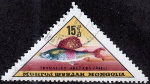 Mongolia 310 - Cto - 15m Arctic Grayling (1962)