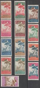 New Caledonia 1928, Postage Due Lot of 13 VF MLH*, Yvert # 26/38