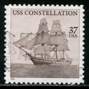 3869 US 37c USS Constellation SA, used