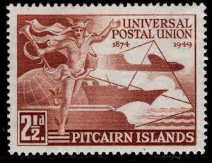 Pitcairn Islands Scott 13 MH* 1949 UPU stamp