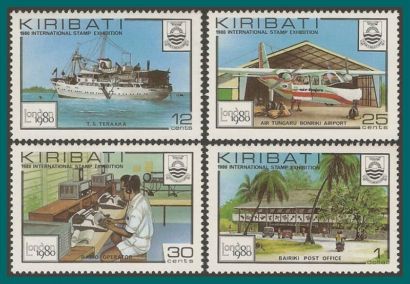 Kiribati 1980 London Stamp Expo, MNH #352-355,SG112-SG115