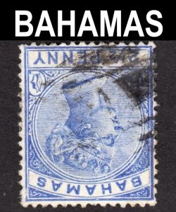 Bahamas Scott 28  wtmk CA  INVERTED WATERMARK ERROR  F+ used. FREE...