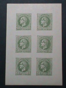 BELGIUM-1865- KING LEOPOLD I-OVER 100 YEARS OLD IMPERF: MNH  SHEET-VF-RARE