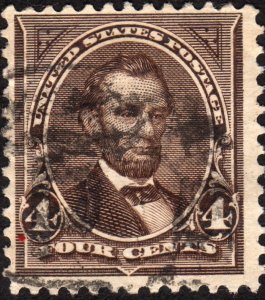 1895, US 4c, Abraham Lincoln, Used, Sc 269