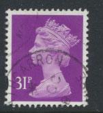 GB QE II Machin - SG Y1695   Used  31p  lighter shade of Deep mauve