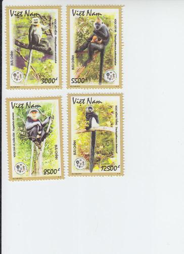 2014 Viet Nam Primates (4)  (Scott 3510-13) MNH