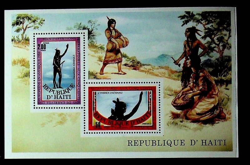 HAITI Sc 809a NH SOUVENIR SHEET OF 1984 - DISCOVERY OF AMERICA - (DL24)