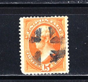 #152 US 15 CENT WEBSTER  ORANGE-USED-N/G-FINE