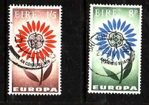 Ireland-Sc#196-7- id10-used set-Europa-1964-