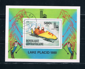 Central African Rep C220 Souvenir Sheet Lake Placid (C0115)