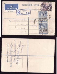 Kenya registered letter to Ireland-Kapsabet, Kenya-25 Ap 1957- 769 registration