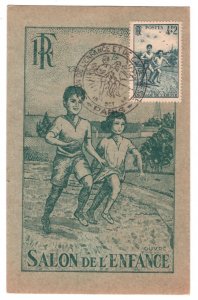 FRANCE MAXI CARD *SALON DE L'ENFANCE* Paris Children 1946{samwells}MA165