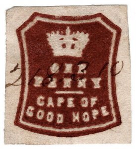 (I.B) Cape of Good Hope Revenue : Stamp Duty 1d (1864)