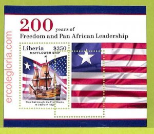 B0537 - LIBERIA - MISPERF ERROR Stamp Sheet - 2022 - Ships, Transport-