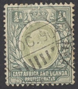 East Africa & Uganda Sc# 1 Used 1903 ½a King Edward VII