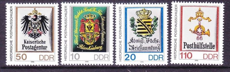 Germany DDR 2497 MNH 1990 Various Early Coats of Arms Full Set Very Fine