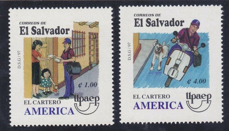 El Salvador 1470-71 MNH 1997 Life of a Postman Set Very Fine 