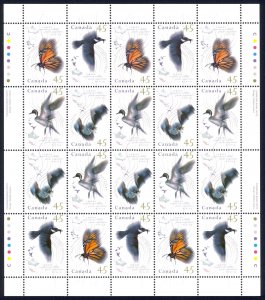 Canada Sc# 1567a MNH Pane/20 (inscribed) 1995 45c Wildlife