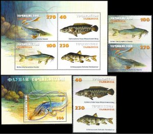 2000 Tajikistan 167-70+167-70/B19+171/B20 Sea fauna