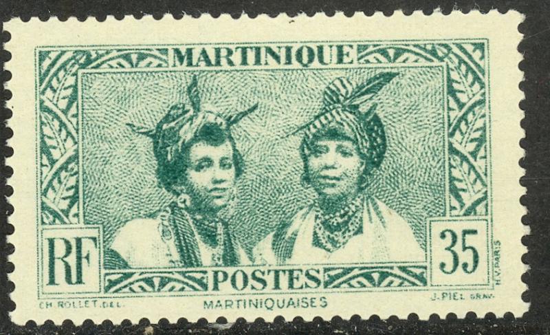 MARTINIQUE 1933-40 35c Martinique Women Pictorial Sc 144 MLH