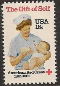 US 1910 American Red Cross 18c single MNH 1981