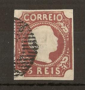 Portugal 1855 5R Pedro SG10 Fine Used Cat£1400