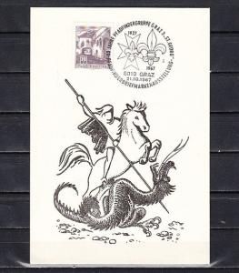 Austria, 21/OCT/67. St. George, Scout cancel on a Cachet card.