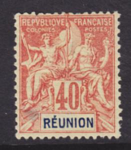 Reunion Sc 47 MLH. 1892 40c Navigation & Commerce